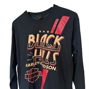 Harley-Davidson Men's Black Hills South Dakota Long Sleeve Graphic T-Shirt M